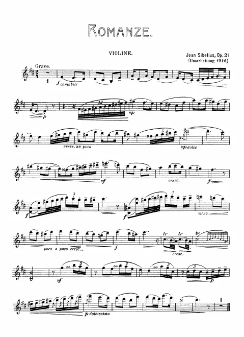 First page of 2 Pieces for Violin and Piano