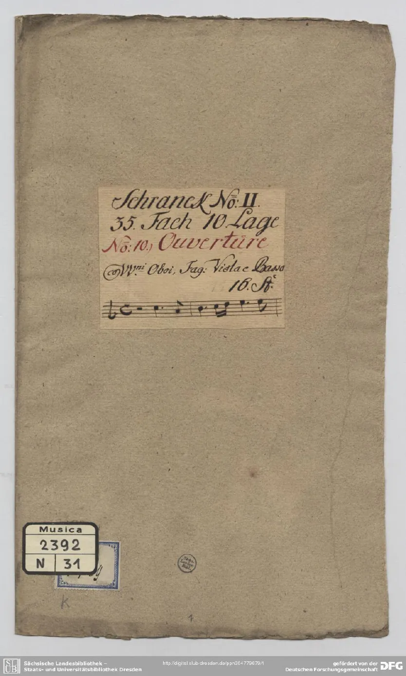 First page of Suite in A minor TWV 55:a6