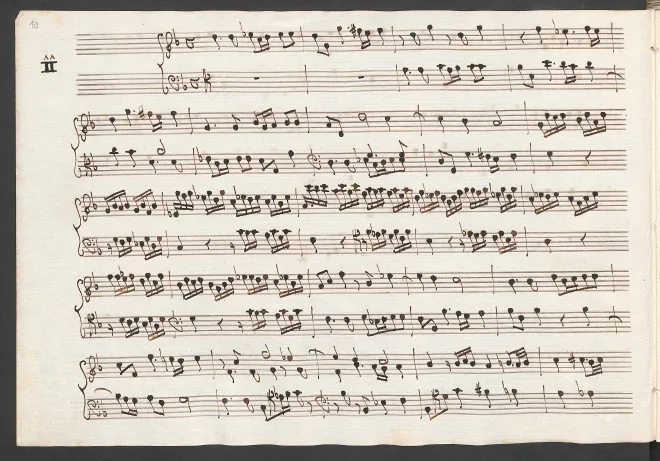 First page of Harpsichord Sonata in G minor
