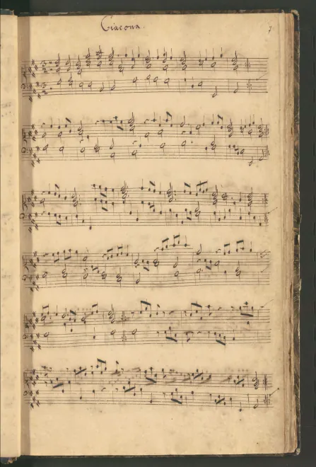 First page of Chaconne in A major
