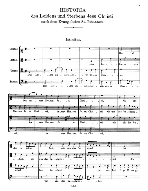 First page of Johannes-Passion