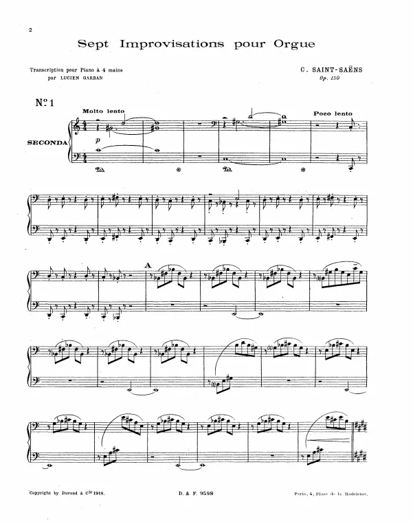 First page of Sept Improvisations