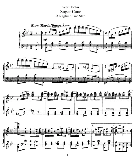 First page of Sugar Cane