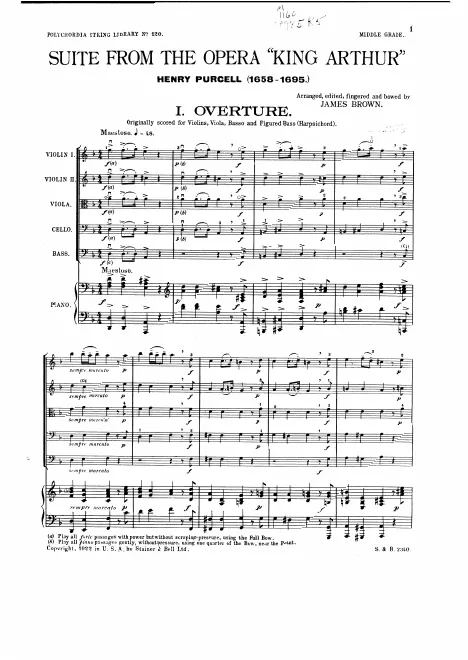 First page of King Arthur, or The British Worthy