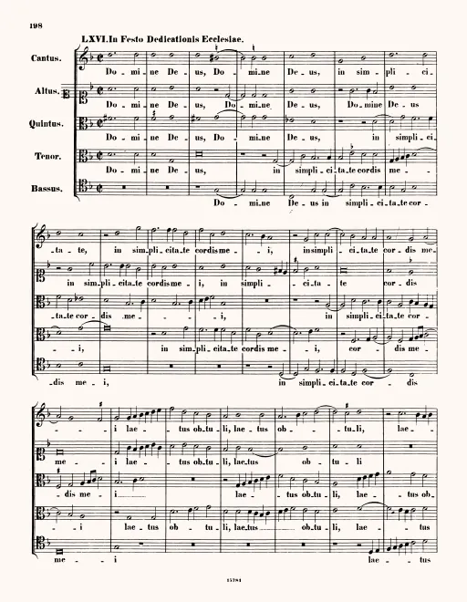 First page of Domine Deus in simplicitate
