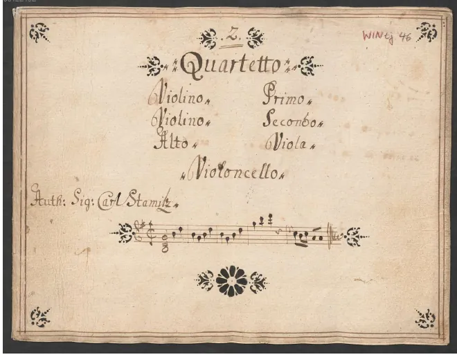 First page of String Quartet in G major