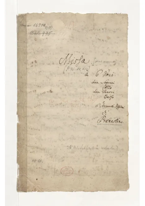 First page of Missa sine nomine