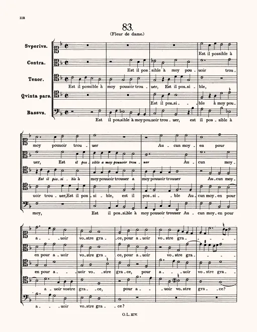 First page of Est il possible à moy