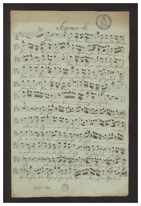 First page of Herr, deine Augen sehen nach dem Glauben