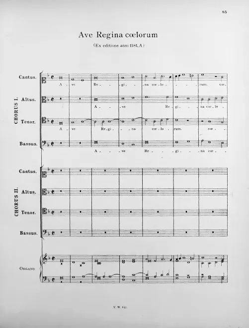 First page of Ave regina cælorum