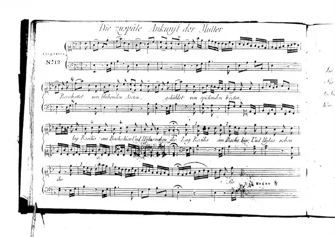 First page of Die zu späte Ankunft der Mutter