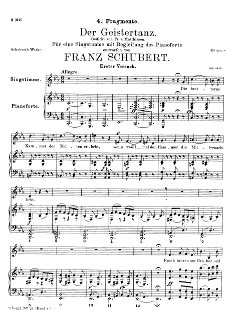 First page of Der Geistertanz
