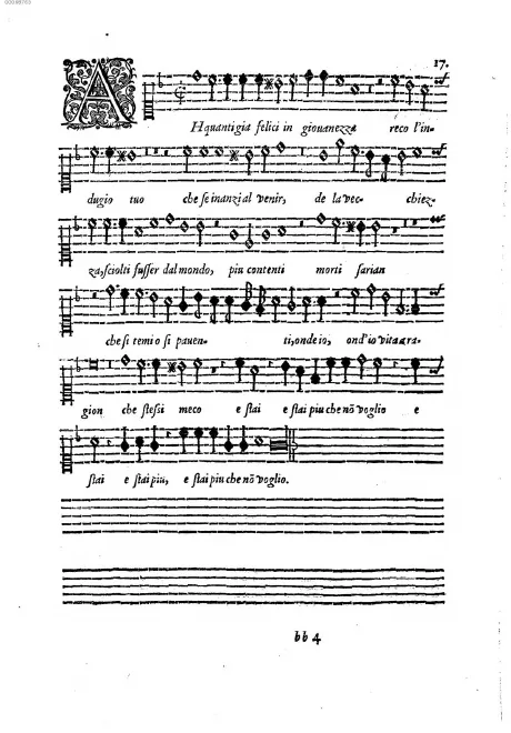 First page of A quanti già felici