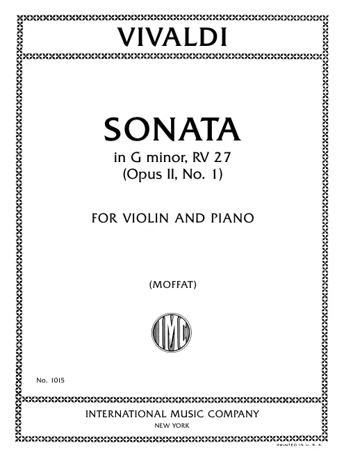 First page of Violin Sonata in G minor