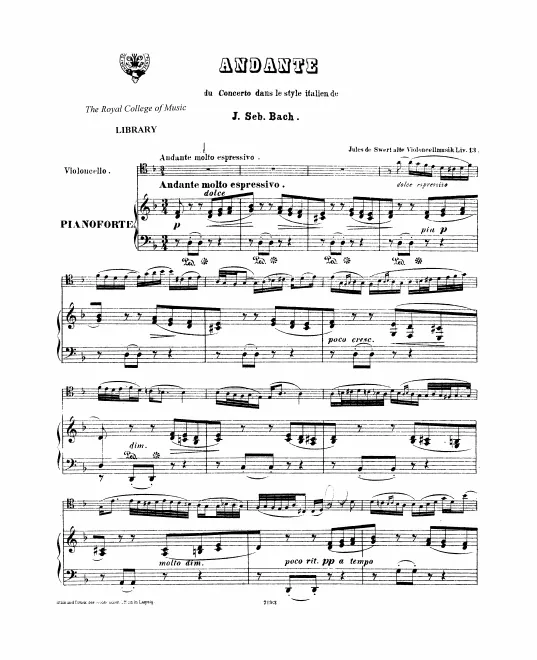 First page of Italienisches Konzert ; Concerto nach Italiænischen Gusto