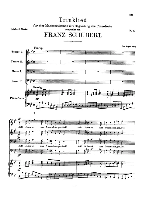 First page of Trinklied