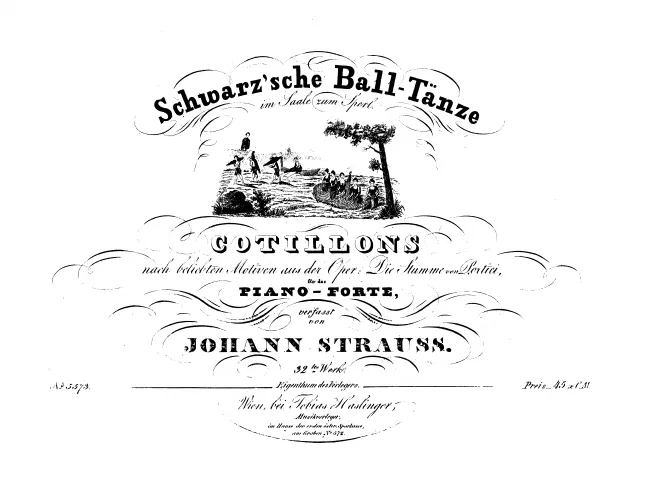 First page of Schwarz'sche Ball-Tänze im Saale zum Sperl