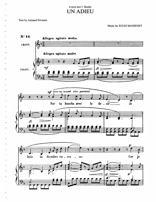 First page of Un adieu