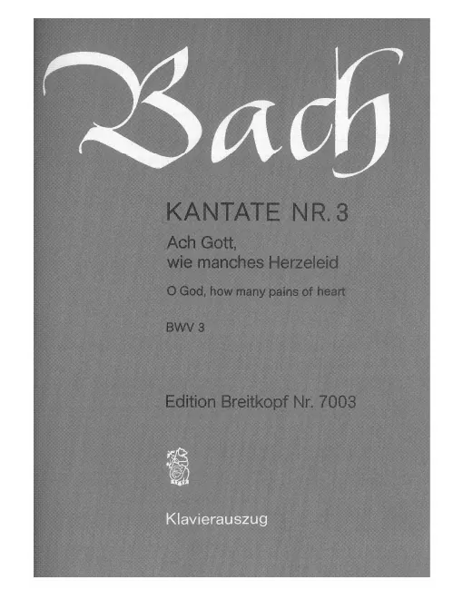 First page of Ach Gott, wie manches Herzeleid [I]