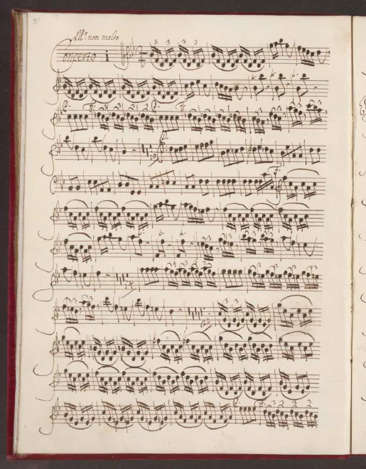 First page of Violin Concerto in B-flat major
