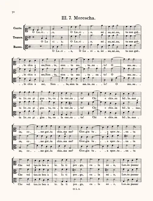 First page of O Lucia miau miau