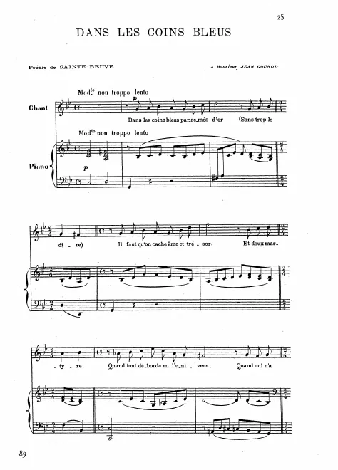 First page of Dans les coins bleus