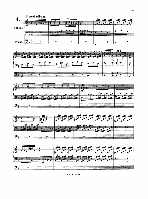 First page of Prelude and Fugue in F major