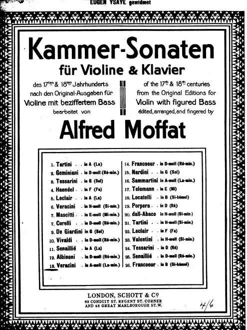 First page of Violin Sonata in A minor