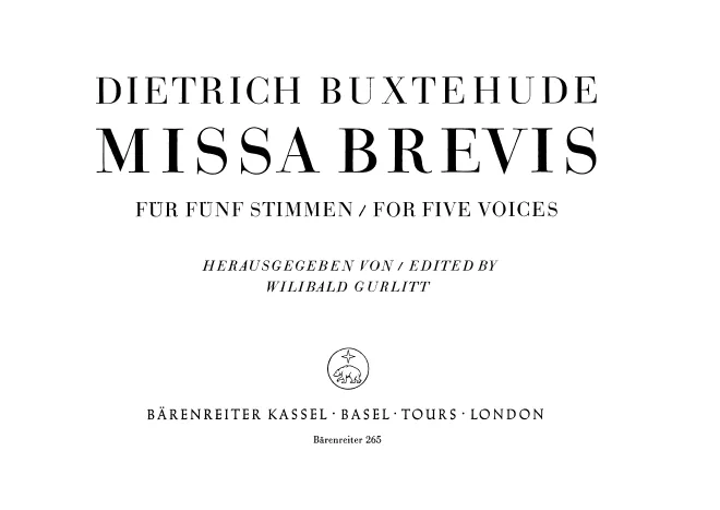 First page of Missa brevis