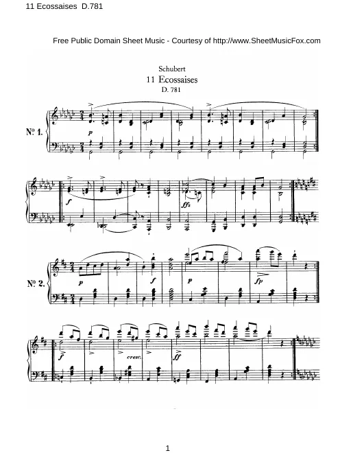 First page of 12 Ecossaises