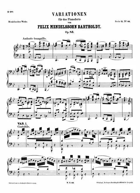 First page of Variations