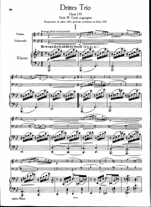 First page of Piano Trio No.3