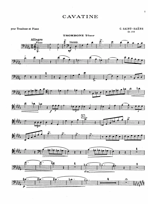 First page of Cavatine