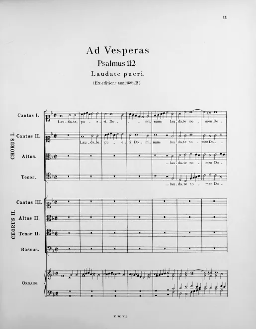 First page of Laudate pueri Dominum