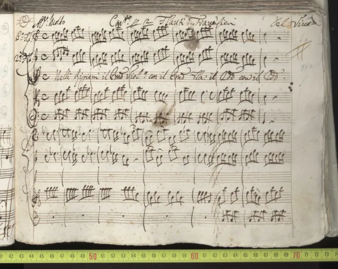 First page of Concerto for 2 Flutes in C major