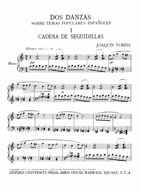 First page of 2 Danzas sobre temas populares españolas