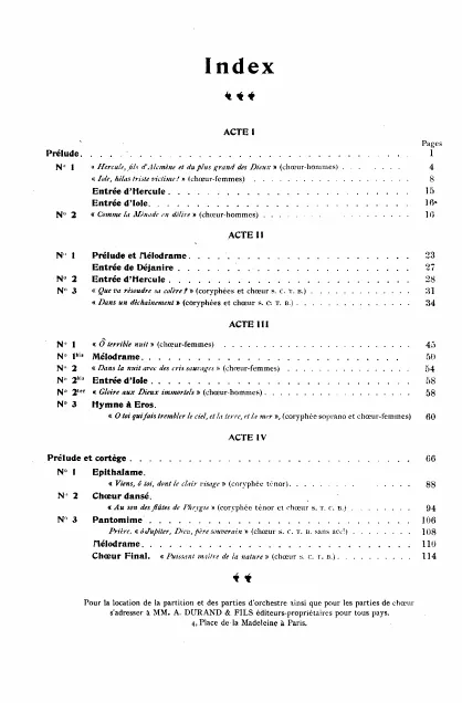 First page of Déjanire