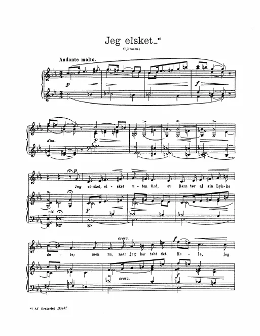 First page of Jeg elsket