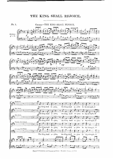 First page of The King Shall Rejoice