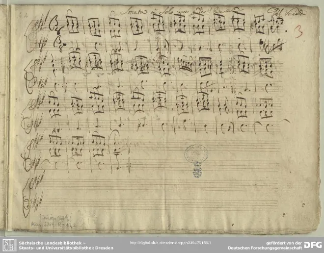 First page of Violin Sonata in A major