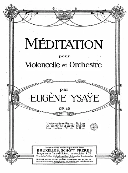 First page of Méditation