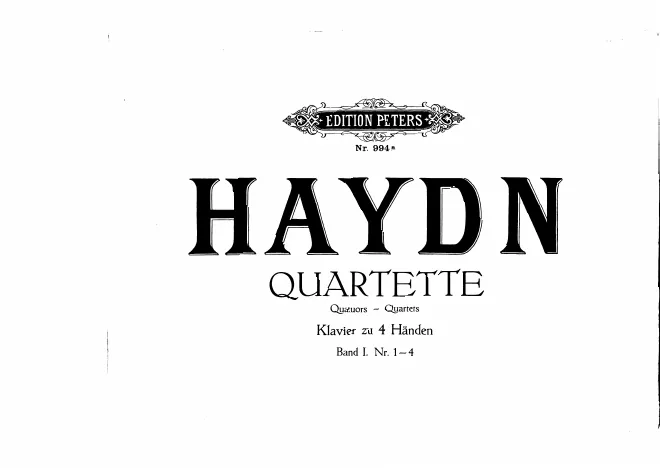 First page of Quartette für Klavier zu 4 Händen