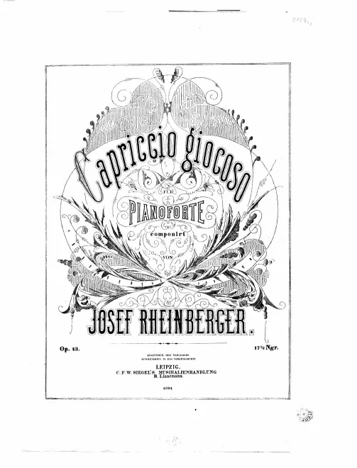 First page of Capriccio giocoso