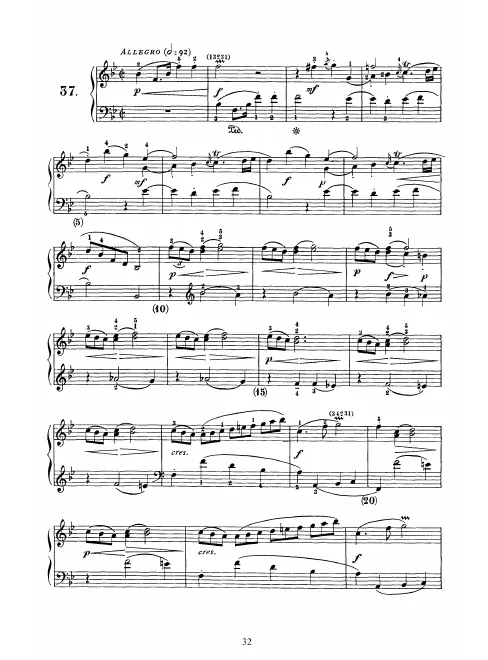 First page of Keyboard Sonata in B-flat major