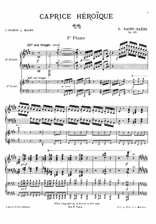 First page of Caprice héroïque