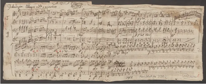 First page of Variations brillantes sur le choeur final de 'Le serment'