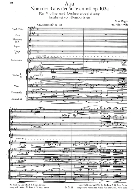 First page of Suite for Violin and Piano