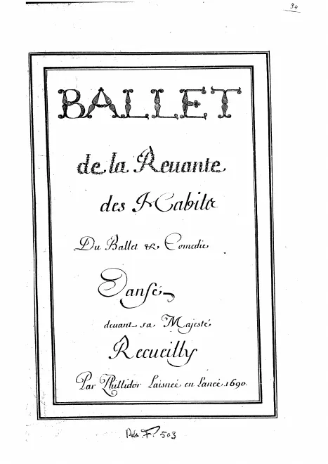 First page of Ballet de la revente des habits