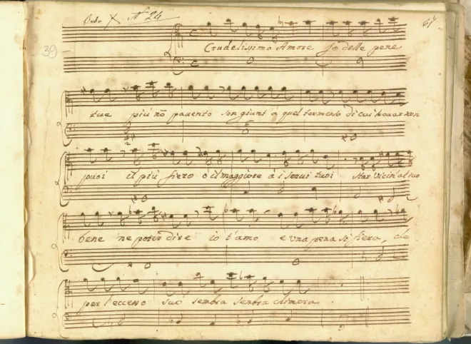 First page of Crudelissimo Amore