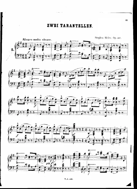 First page of 2 Tarantelles